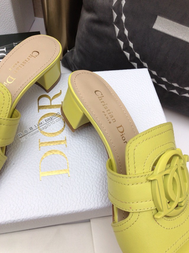 Dior迪奧2021春夏新款果凍色女鞋 CD字母logo五金扣平底鏤空人字拖夾趾涼鞋 dx2858